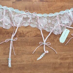 NWT For Love and Lemons Camilla Garter Belt S